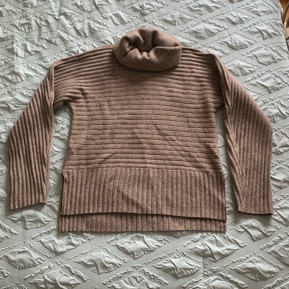 Anthropologie Brown Cowl Neck Sweater